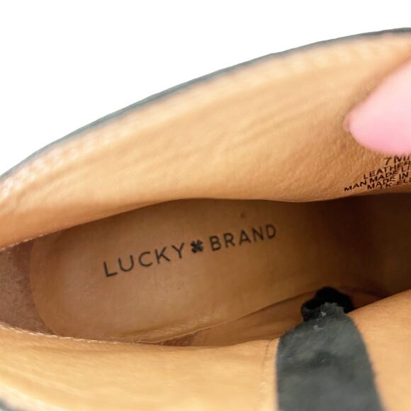 Lucky Brand Bronze Metallic Leather Booties Sz 7 - Picture 9 of 11